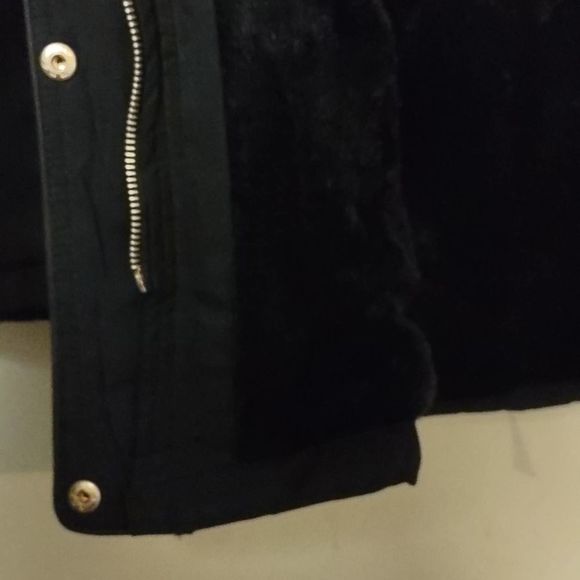 LeeHanton Three Quarter Length Military Style Parka Jacket Black XL - Picture 9 of 12